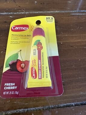 Carmex Fresh Cherry SPF 15 Lip Balm + Blistex Lip Medex Balm 2-Piece Lot